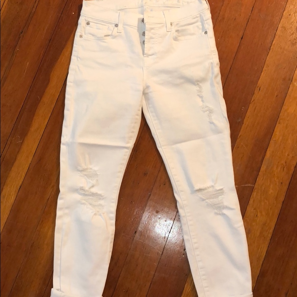 7 of man kinda white jean Capri